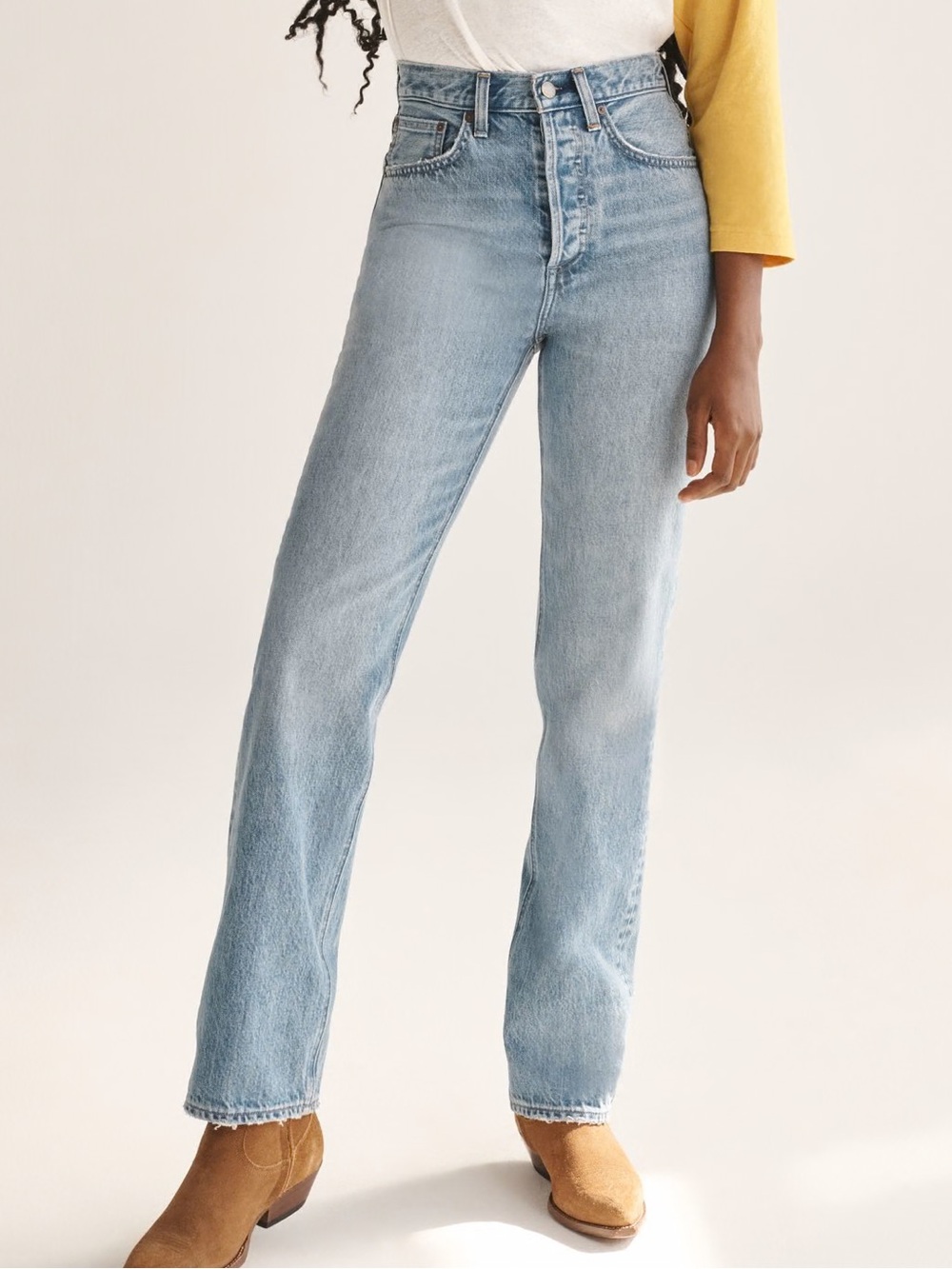 Denim Forum Light Blue High-Rise Jeans